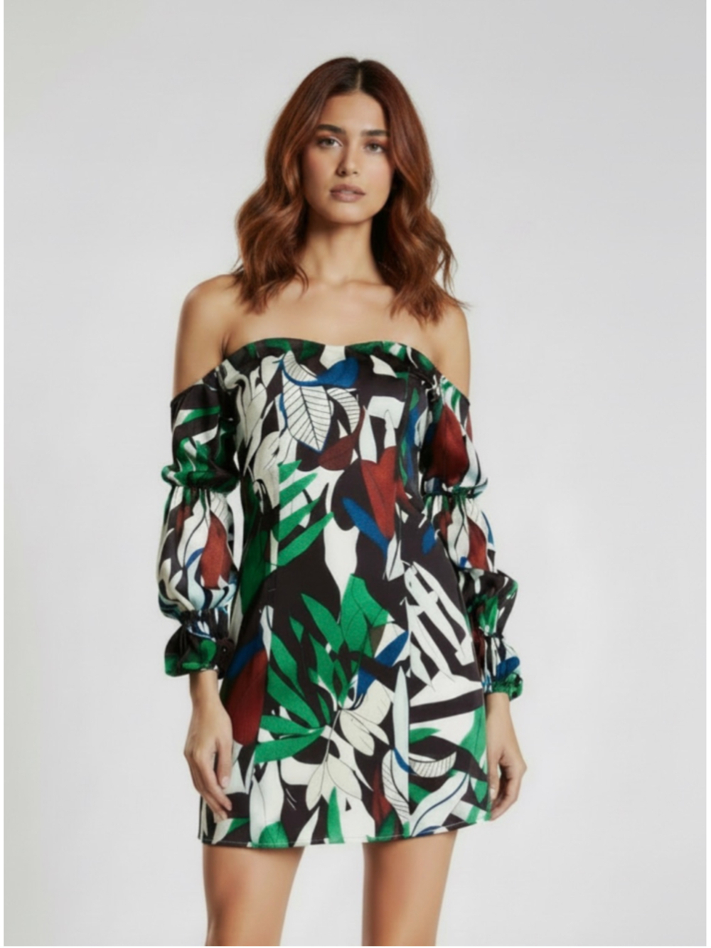 Alexia Admor Tropical Vacation Off Shoulder Mini Dress